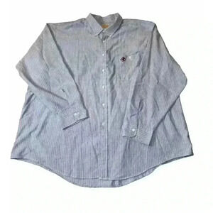Vintage Raintree Country Men's Long Sleeve Striped‎ Button Down Shirt Size XXL